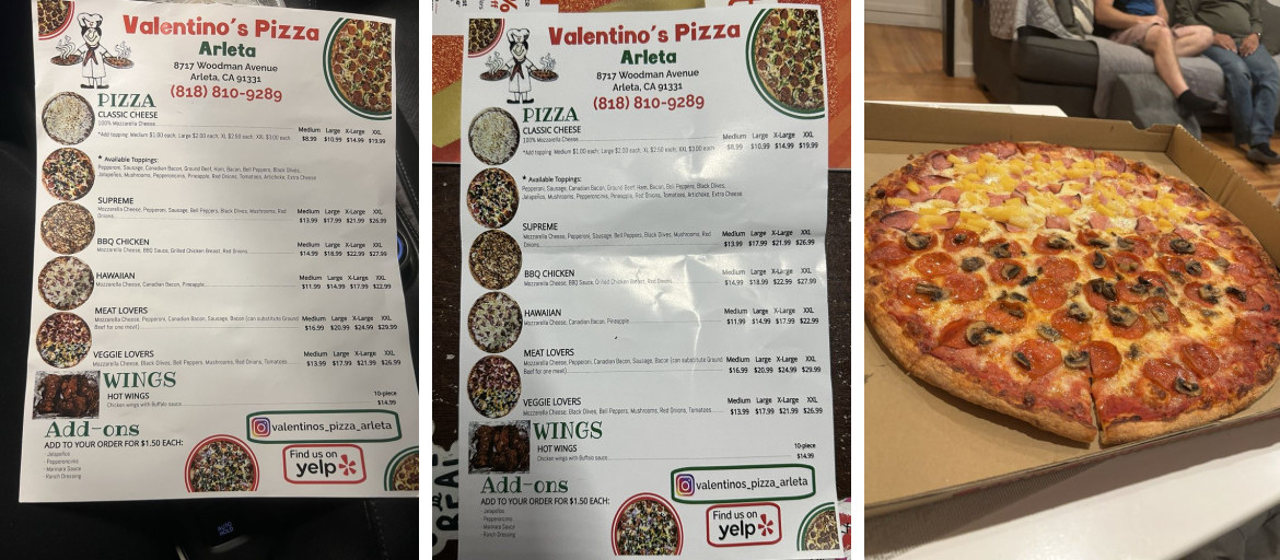 Valentino’s Pizza Arleta